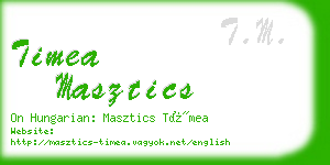 timea masztics business card